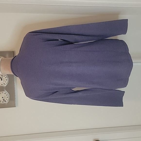J Jill Blue-Purple Cotton Blend V-Neck Sweater, Size M, EUC - Picture 4 of 9